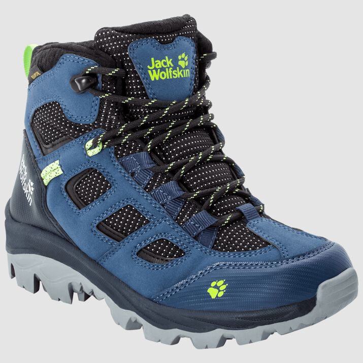 Botas Senderismo Jack Wolfskin Vojo Texapore Mid Niños Azules Oscuro/Verdes Claro Mexico-1956124